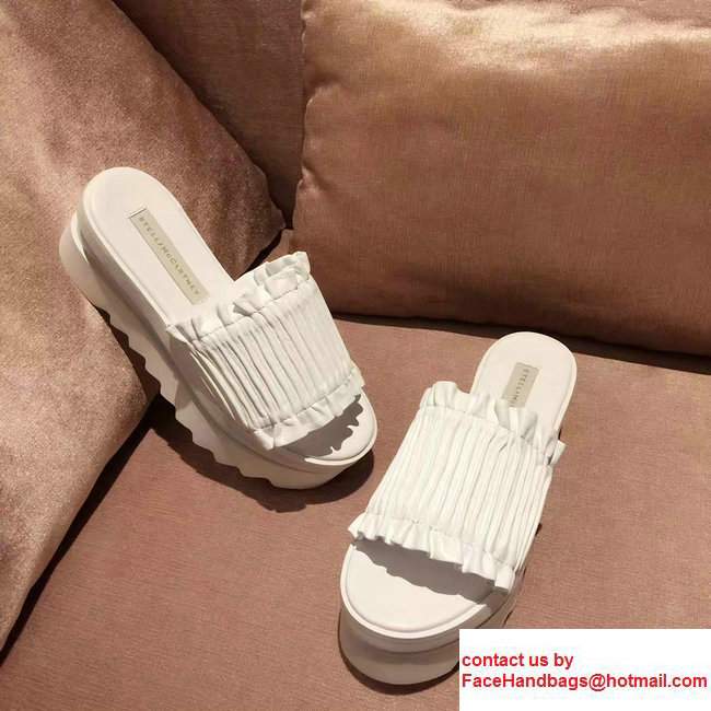 Stella Mccartney Ruffle Slide Shoes White 2017