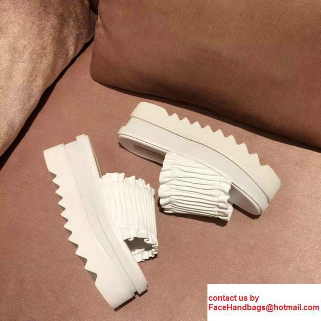 Stella Mccartney Ruffle Slide Shoes White 2017