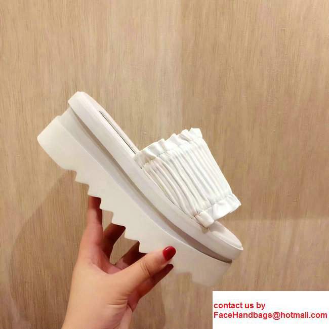 Stella Mccartney Ruffle Slide Shoes White 2017