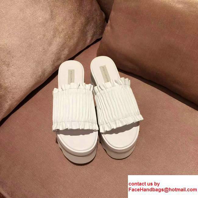 Stella Mccartney Ruffle Slide Shoes White 2017