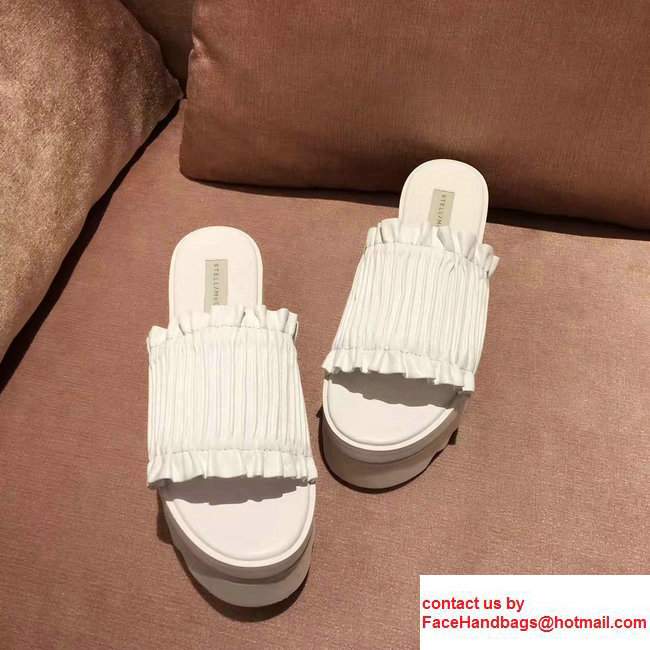 Stella Mccartney Ruffle Slide Shoes White 2017