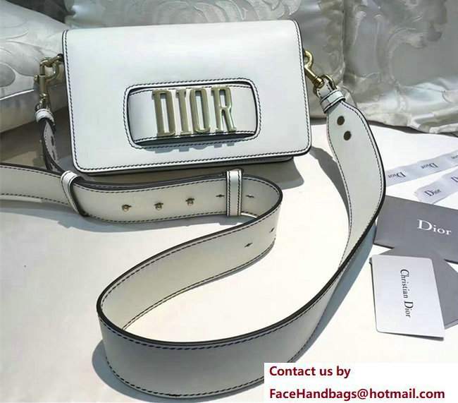 Dior Calfskin Flap Bag With Gold Slot Handclasp Off White 2017