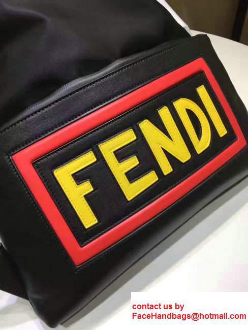 Fendi Faces Backpack Bag For Men With Elastic Opening Black 2017