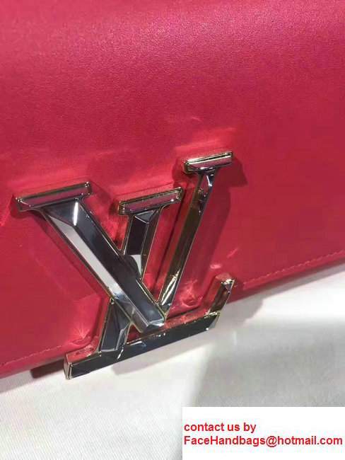 Louis Vuitton Calfskin Louise Initials Clasp Evening Clutch M42036 Red 2017