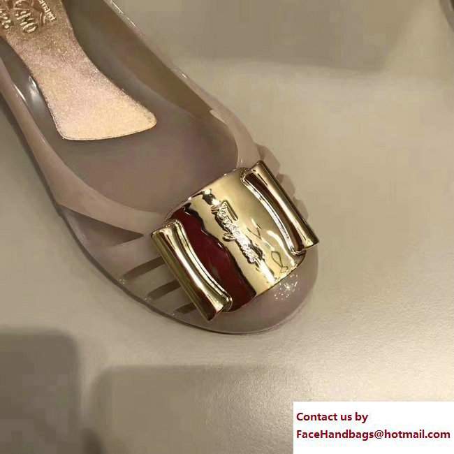 Salvatore Ferragamo Jelly Ballet Flat Sandals Pink 2017