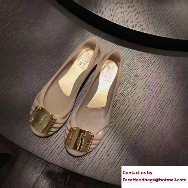 Salvatore Ferragamo Jelly Ballet Flat Sandals Pink 2017