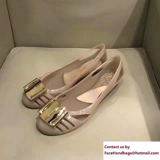 Salvatore Ferragamo Jelly Ballet Flat Sandals Pink 2017