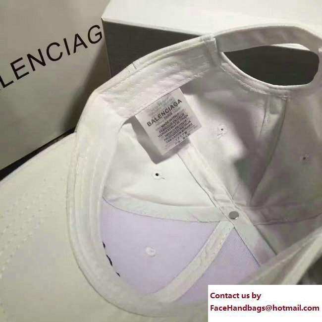 BalenciagaLogo Baseball Cap/Hat White