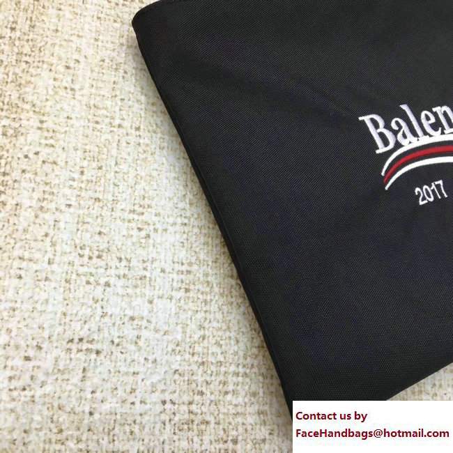 Balenciaga 2017 Embroidered Pouch Clutch Large Bag