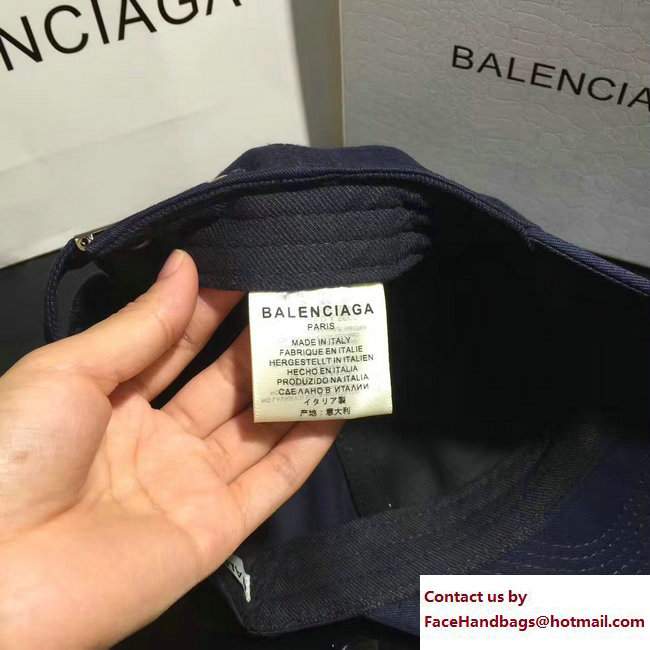 Balenciaga 2017 Logo Baseball Cap/Hat Blue