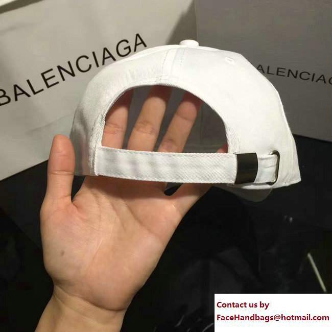 Balenciaga 2017 Logo Baseball Cap/Hat White