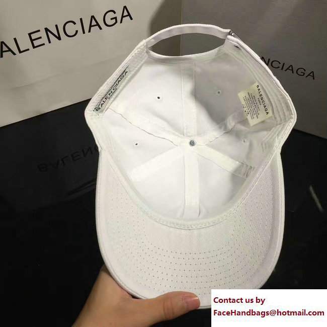 Balenciaga 2017 Logo Baseball Cap/Hat White