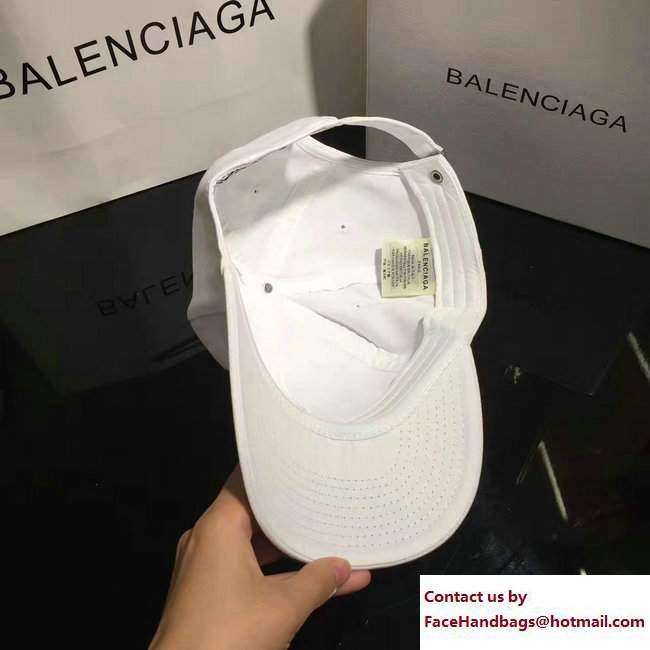 Balenciaga 2017 Logo Baseball Cap/Hat White