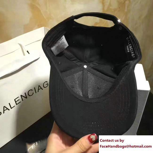 Balenciaga Logo Baseball Cap/Hat Black