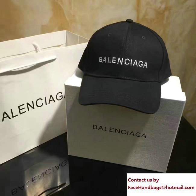 Balenciaga Logo Baseball Cap/Hat Black