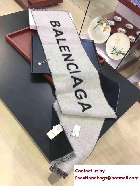 Balenciaga Logo Cashmere Scarf 2017