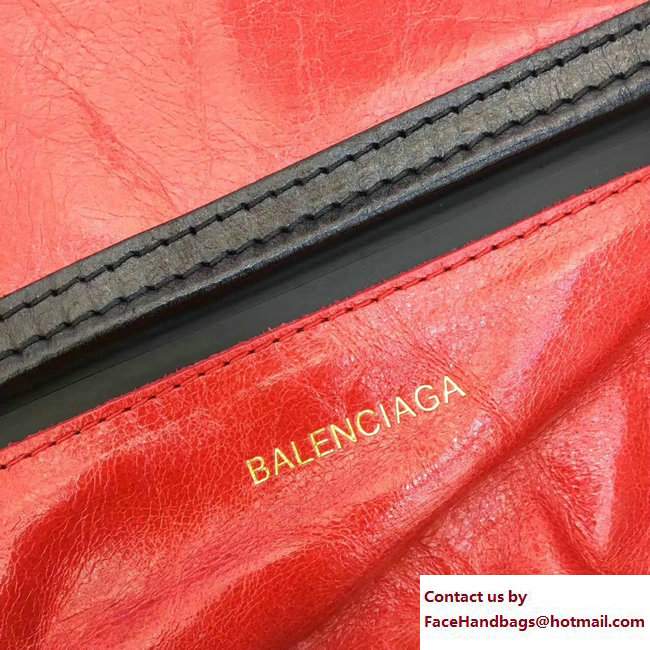 Balenciaga Phone Bag Red/Black with Shoulder Strap 2017