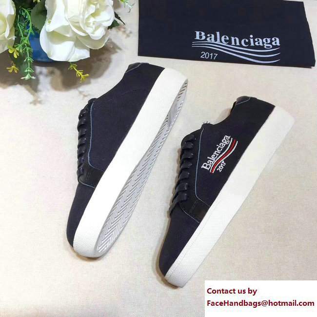 Balenciaga x Saint Laurent Logo Print Sneakers Black 2017