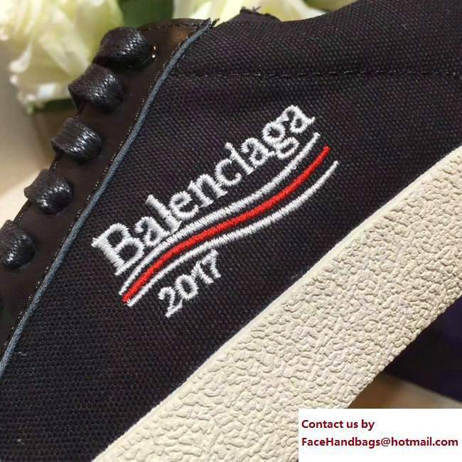 Balenciaga x Saint Laurent Logo Print Sneakers Black 2017