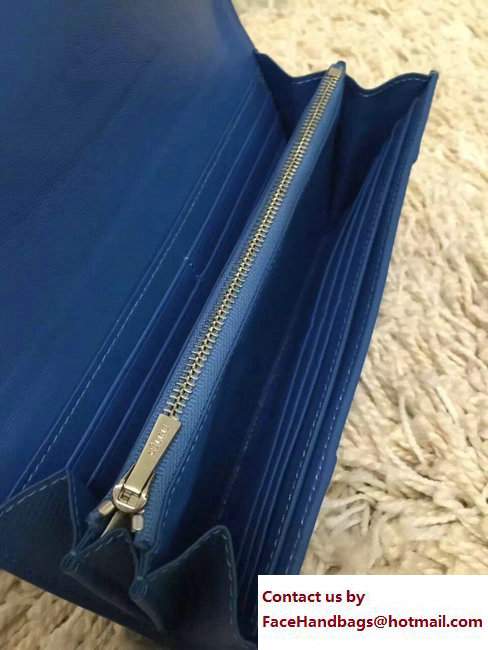 Celine Large Flap Multifunction Wallet 101673 Blue