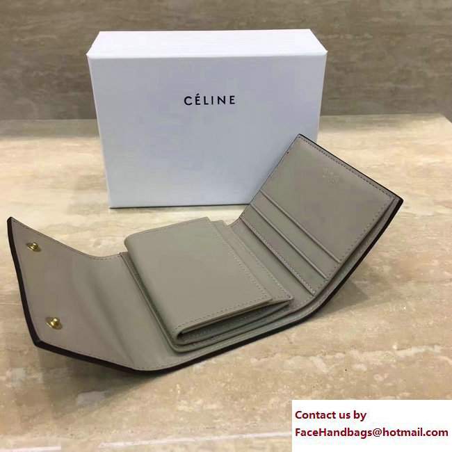 Celine Small Folded Multifunction Wallet 104903 Black/Beige