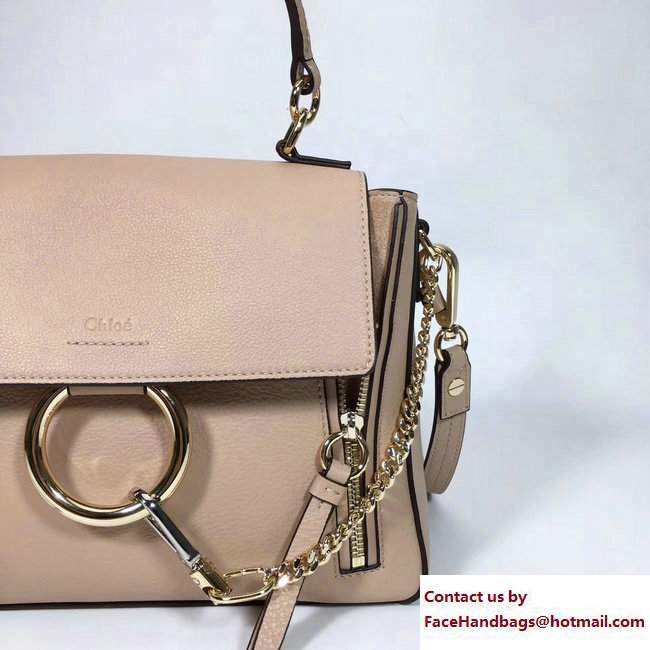 Chloe Smooth And Suede Calfskin Small Faye Day Double Carry Bag Beige 2017