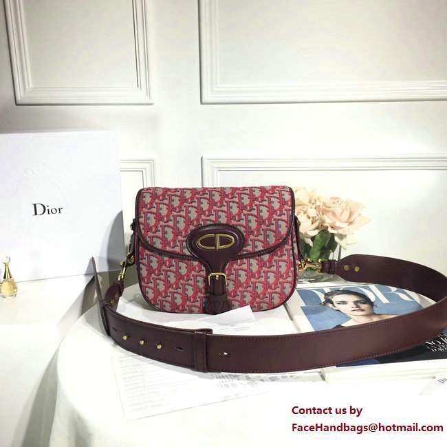 Dior Oblique Signature Canvas Saddle Flap Bag Red 2017/2018