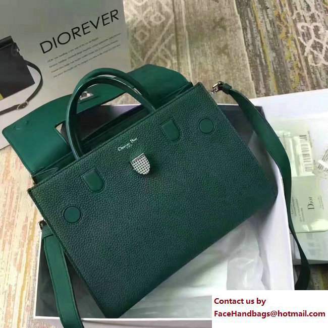 Dior grained Calfskin Diorever Tote Medium Bag jade green