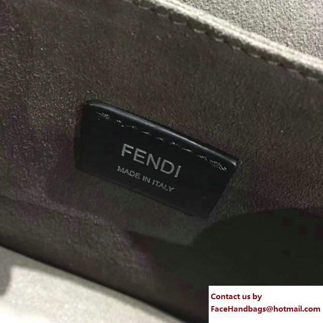 Fendi Logo Studded Kan I Mini Bag Black 2017