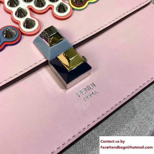 Fendi Logo Studded Kan I Mini Bag Pink 2017