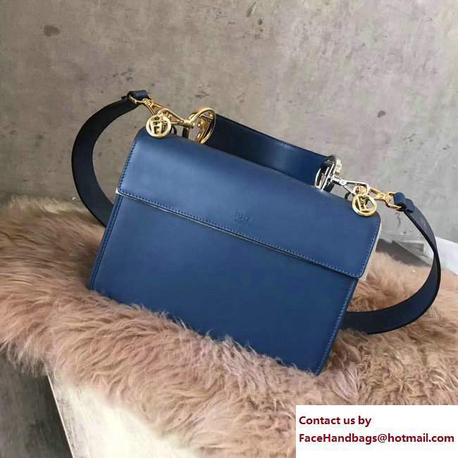 Fendi Medium Kan I Logo Bag Blue 2017