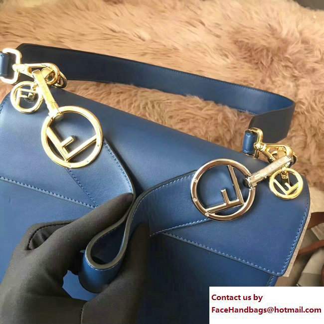 Fendi Medium Kan I Logo Bag Blue 2017