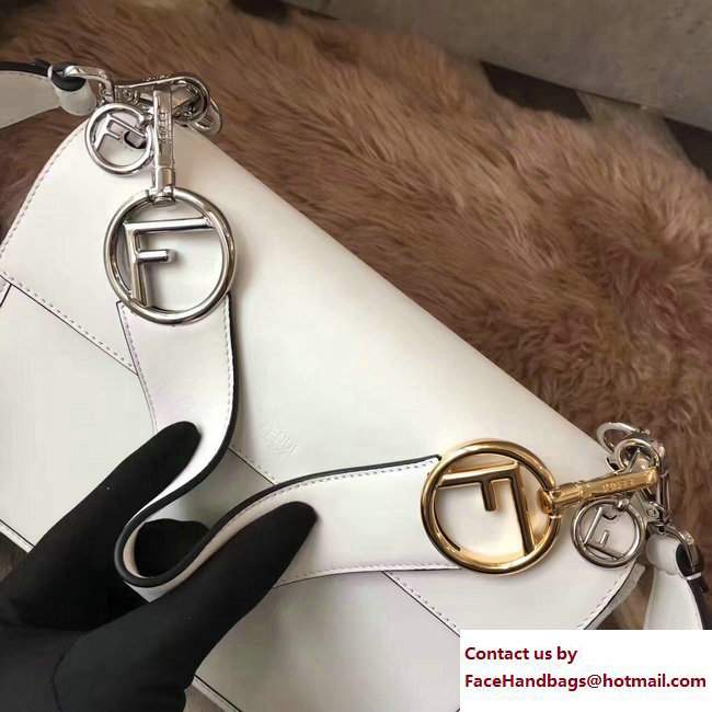 Fendi Medium Kan I Logo Bag White 2017