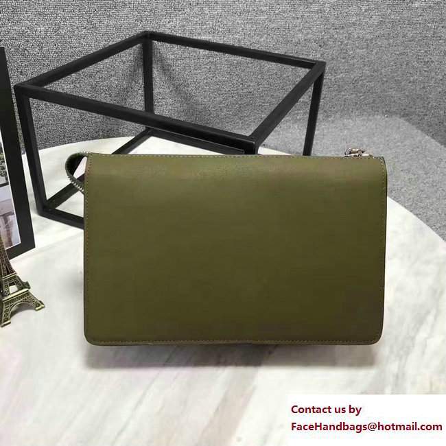 Fendi Metal Bag Bugs Eyes Clutch Pouch Bag Khaki 2017