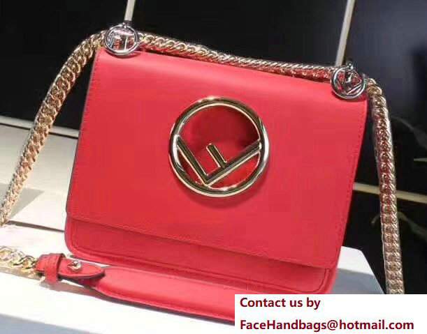 Fendi Mini Kan I Logo Bag Cerise 2017