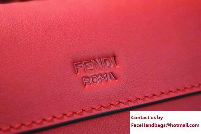 Fendi Mini Kan I Logo Bag Cerise 2017