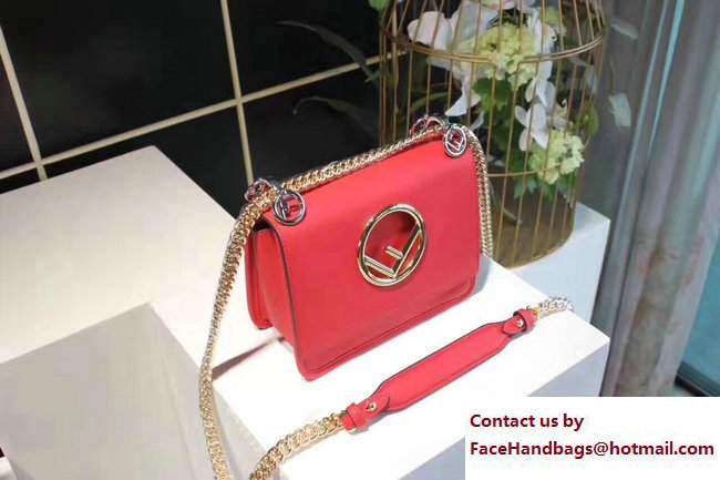 Fendi Mini Kan I Logo Bag Cerise 2017