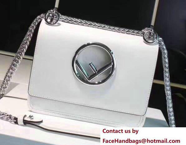 Fendi Mini Kan I Logo Bag White 2017