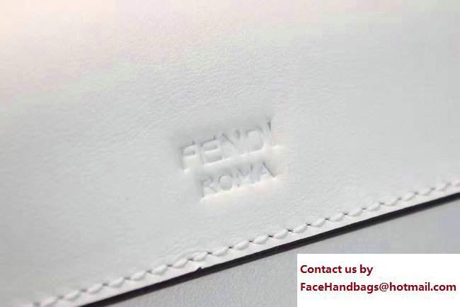 Fendi Mini Kan I Logo Bag White 2017