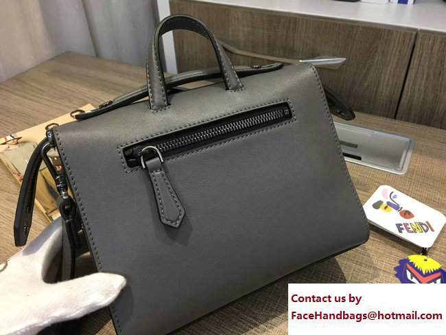 Fendi Mini Messenger Shoulder Bag Gray 2017