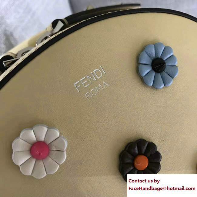 Fendi Multicolor Floral Embellished Mini Backpack Bag Beige 2017