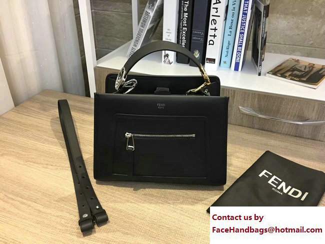 Fendi Rigid Structure Runaway Small Tote Bag Black 2017