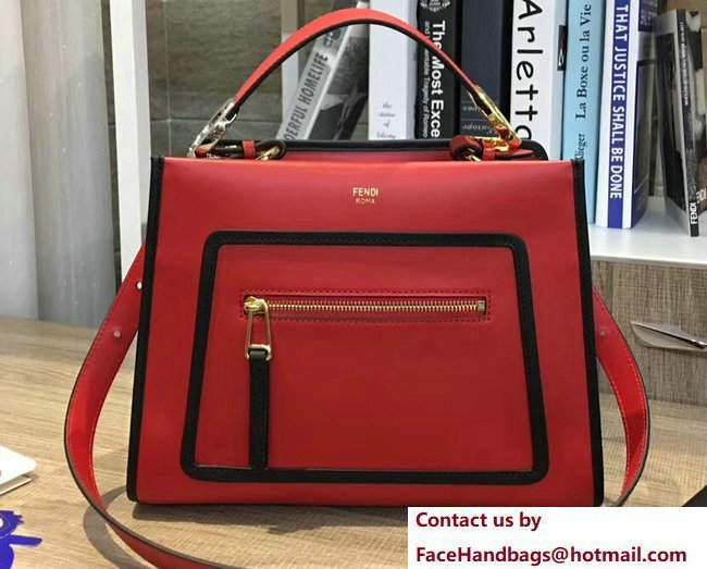 Fendi Rigid Structure Runaway Small Tote Bag Red 2017