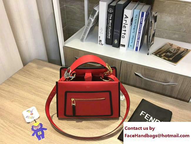 Fendi Rigid Structure Runaway Small Tote Bag Red 2017