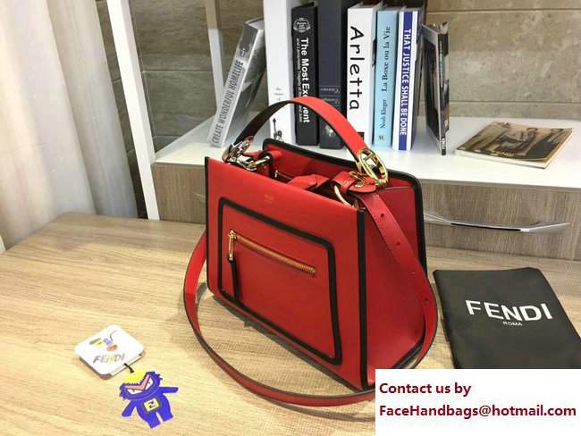 Fendi Rigid Structure Runaway Small Tote Bag Red 2017