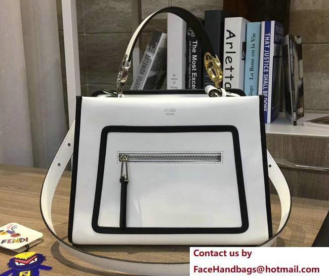 Fendi Rigid Structure Runaway Small Tote Bag White 2017