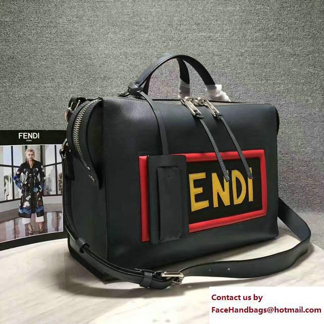 Fendi Vocabulary Rectangular Messenger Shoulder Large Bag Gray 2017