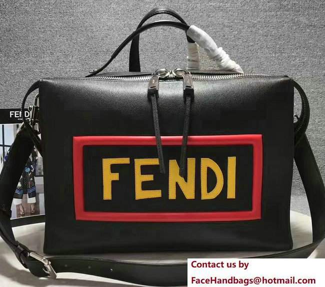 Fendi Vocabulary Rectangular Messenger Shoulder Small Bag Black 2017