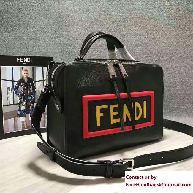 Fendi Vocabulary Rectangular Messenger Shoulder Small Bag Black 2017