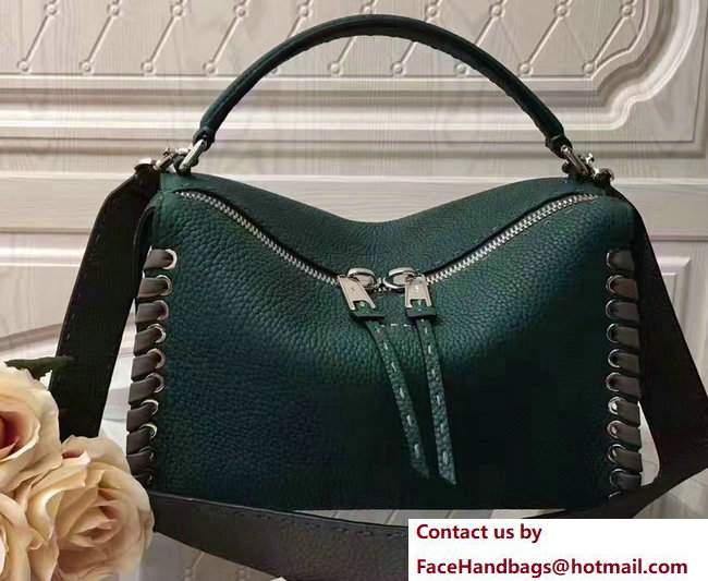 Fendi Whipstitch Selleria Lei Bag Green 2017